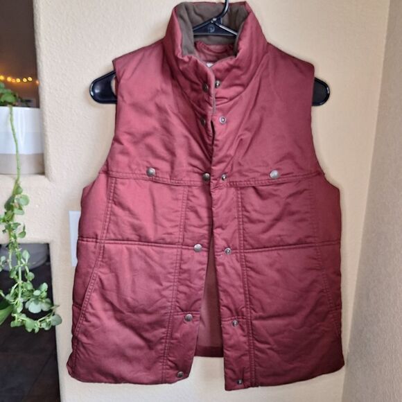 Filson Quilted Westward Vest Burnt Red Small - Picture 3 of 7